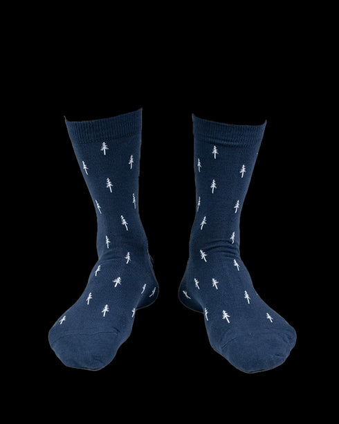 TreeSocks Standard Allover Navy